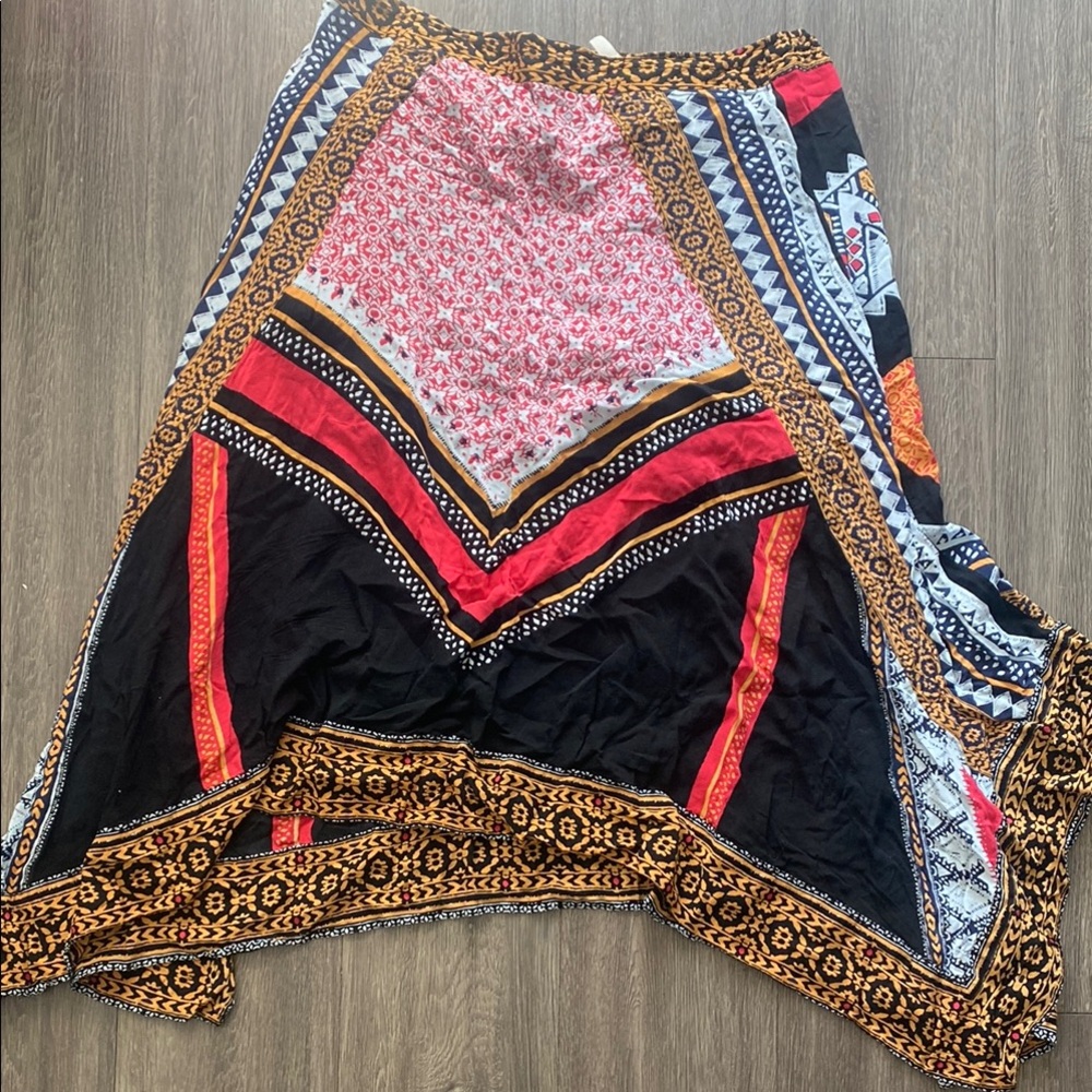 Free people Bohemian Patchwork MIDI Skirt